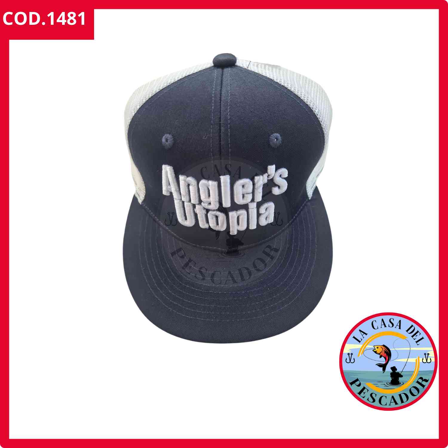 APIA ANGLER`S UTOPIA FLAT MESH CAP NAVY BLACK